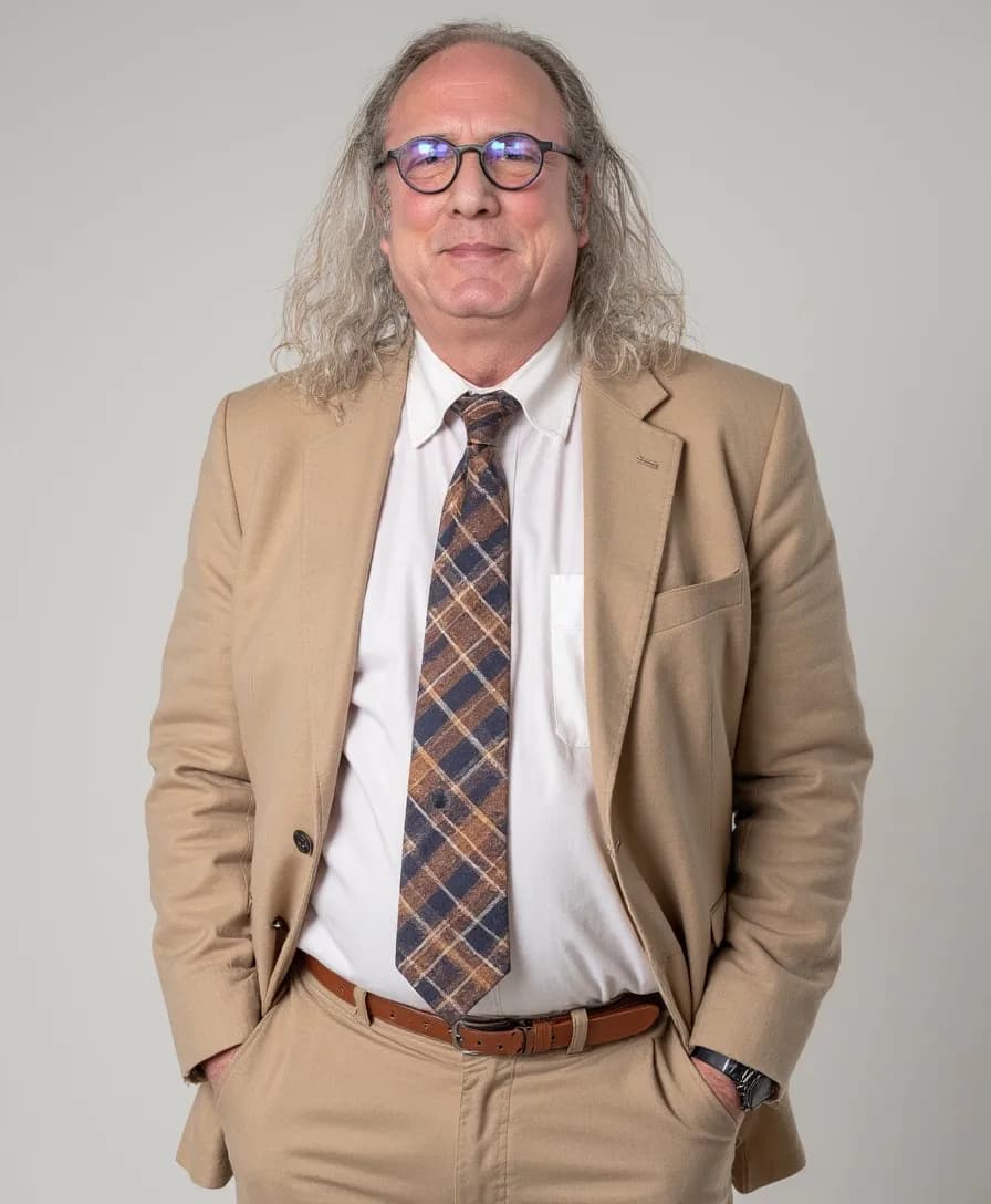 Todd Gray, founder and chief executive, in a tan suit against a plain grey ground